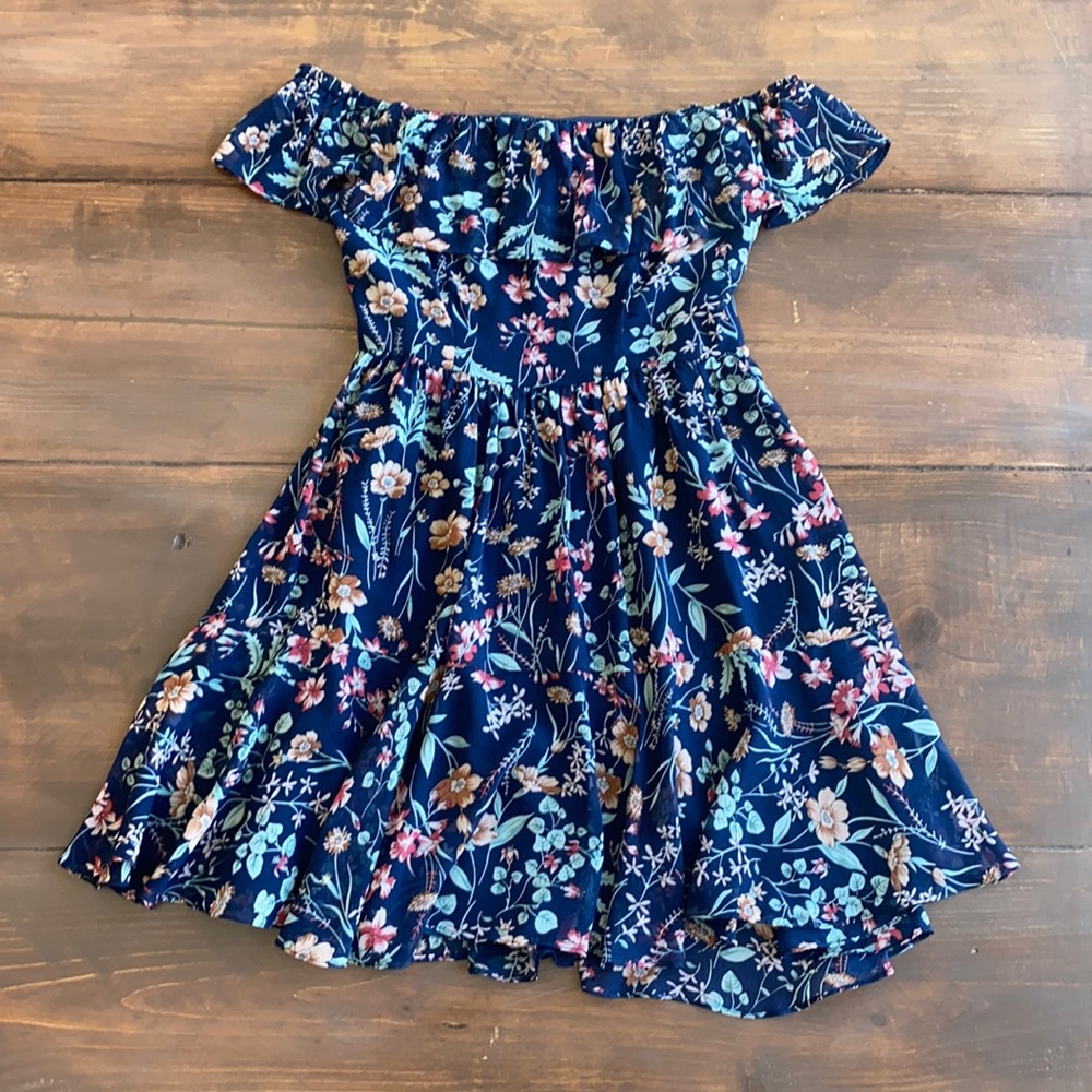 Lulus Floral Off-Shoulder Dress XS